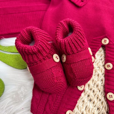 Saída de Maternidade Completa 7 Peças - Vermelho